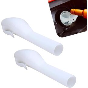 2 PCS Car Fuel Filler Funnel, Vehicle Oil Filling Pipe, Waterproof Automotive Fuel Tank Filler Tube Sleeve Compatible with Ford OEM #8U5A-17B068-EB 1782177 1833948 2050651 (White)
