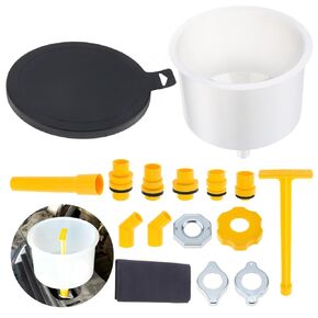 No Spill Coolant Funnel Kit, Coolant Bleeder Kit, 16 Pcs Universal Accessories with Wiping Cloth