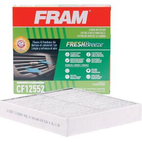 FRAM Fresh Breeze Cabin Air Filter Replacement with Arm & Hammer Baking Soda and Activated Carbon, CF12552, 2 Year Protection, Easy Install, Fits Select INFINITI & Nissan Models