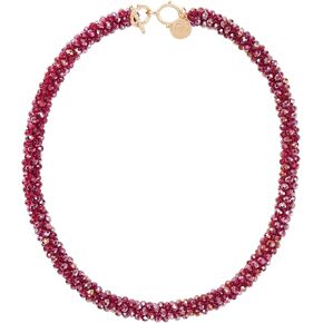 Firstmeet Gorgeous Handmade Glass Beads Strand Necklace Court-style Choker necklace