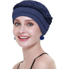 Soft Cotton Chemo Headwear for Women - Comfortable Hair Loss Turban Cap, Cancer Beanie for Daily Use & Recovery