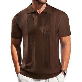 vssjavun رجال القمصان البولو متماسكة الأكمام قصيرة قميص متبست in Kuwait