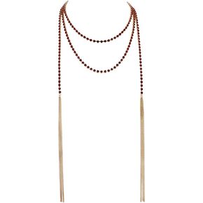 Rosemarie Collections Women's Stunning Long Crystal Rhinestone Clasp-less Statement Strand Wrap Necklace