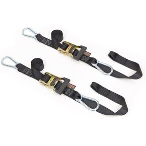 Powertye 1.5in × 6.5 قدمًا من الأشرطة الخاصة بالإصدار الشقوق مع خطاف حمولة عمل ناعمة وسوداء - 1000 رطل - مصنوعة في الولايات المتحدة الأمريكية - برتقالي/أسود (زوج)