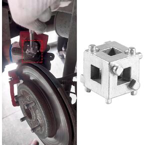 Cube Brake Caliper Compression Tool, Rear Disc Brake Piston Tool, 3/8" Disc Brake Piston Caliper Wind Back Cube Tool, Car Accessories Square Drive Rear Caliper for Vehicle Rear Disc Brakes