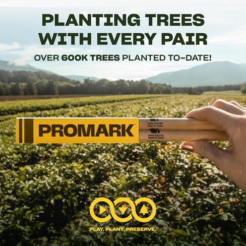 ProMark Drum Sticks - Classic 5A Drumsticks - FireGrain For Playing Harder, Longer - No Excess Vibration - Lacquer Finish, Oval Wood Tip, Hickory Wood - 1 Pair in Saudi Arabia