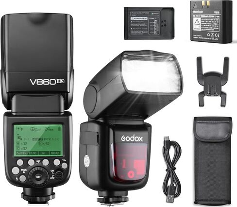Godox V860II-S TTL 2.4G High Speed Sync 1/8000s GN60 Li-ion Battery Camera Flash Speedlite Light Compatible for Sony a7RIII a7RII a7R a58 a99 ILCE6000L a77II RX10 a9 in Saudi Arabia