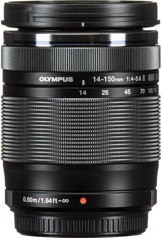 Olympus M.Zuiko Digital ED 14-150mm F4.0-5.6 II عدسة للكاميرات الأربعة ثلاثة (أسود) in Saudi Arabia