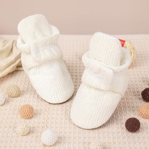 أحذية HsdsBebe للجنسين لحديثي الولادة من القطن نعل مانع للانزلاق للأطفال الصغار والأولاد والبنات أحذية جوارب مريحة من الصوف للشتاء الدافئ in Kuwait