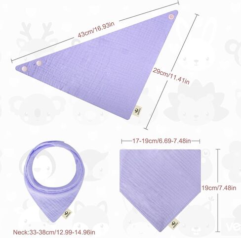 BEBOAN Baby Muslin Bandana Bibs 3-36 Months,8-Pack Cotton Drool Bibs for Baby Girl Boys,Feeding Bib for Toddle Infant Newborn in Saudi Arabia