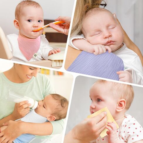 BEBOAN Baby Muslin Bandana Bibs 3-36 Months,8-Pack Cotton Drool Bibs for Baby Girl Boys,Feeding Bib for Toddle Infant Newborn in Saudi Arabia