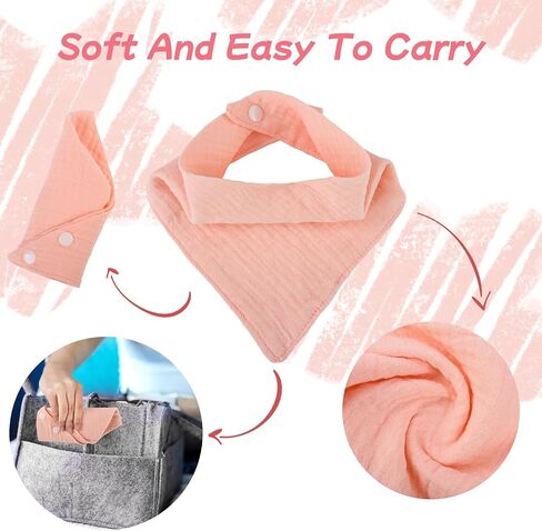 BEBOAN Baby Muslin Bandana Bibs 3-36 Months,8-Pack Cotton Drool Bibs for Baby Girl Boys,Feeding Bib for Toddle Infant Newborn in Saudi Arabia