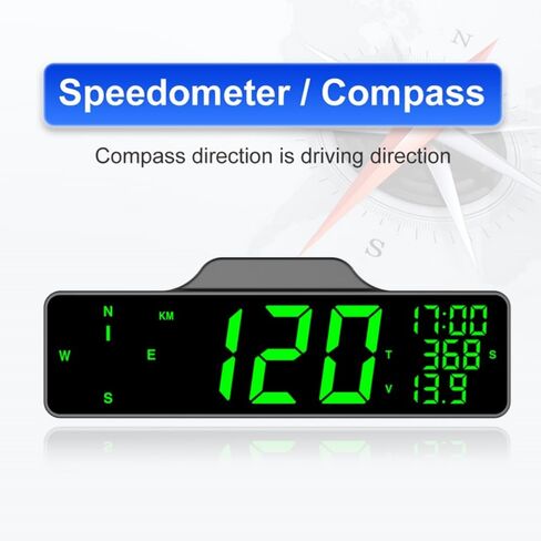 شاحنة عداد عداد السرعة GPS لأعلى شاشة للسيارات للسيارات MPH Digital Auto Compass للاطلاع على الجهد الكهربائي للبطارية الجهد التنبيه HUD لعربة الجولف جميع المركبات in Saudi Arabia