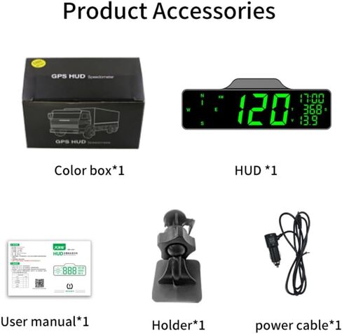 شاحنة عداد عداد السرعة GPS لأعلى شاشة للسيارات للسيارات MPH Digital Auto Compass للاطلاع على الجهد الكهربائي للبطارية الجهد التنبيه HUD لعربة الجولف جميع المركبات in Saudi Arabia