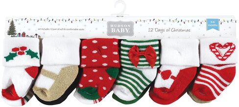 Hudson Baby baby boys Cotton Rich Newborn and Terry Casual Socks, Sneaker Navy Gray, 12-24 Months US in Saudi Arabia