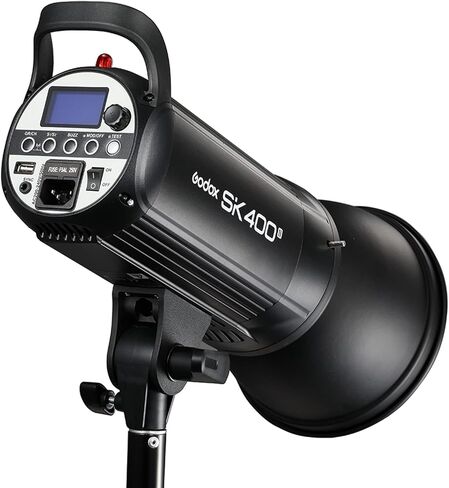 Godox SK400II 400Ws Photo Studio Strobe Flash Monolight Light with Bowens Mount &Lamp Head,150W Modeling Lamp for Studio,Shooting,Location and Portrait Photography-110V in Kuwait