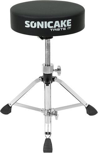 سونيكيك مقعد طبول قابل للتعديل وقابل للطي مع مقعد مبطن مضاد للانزلاق اسود in Kuwait