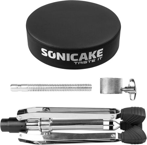 سونيكيك مقعد طبول قابل للتعديل وقابل للطي مع مقعد مبطن مضاد للانزلاق اسود in Kuwait