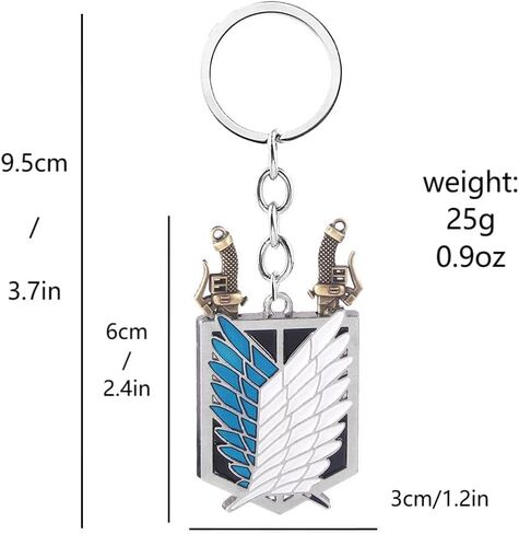 AOT Wings of Freedom Eren's Key Keychain - Shingeki No Kyojin Anime Chain - Gift for Men Women and Fans in Saudi Arabia