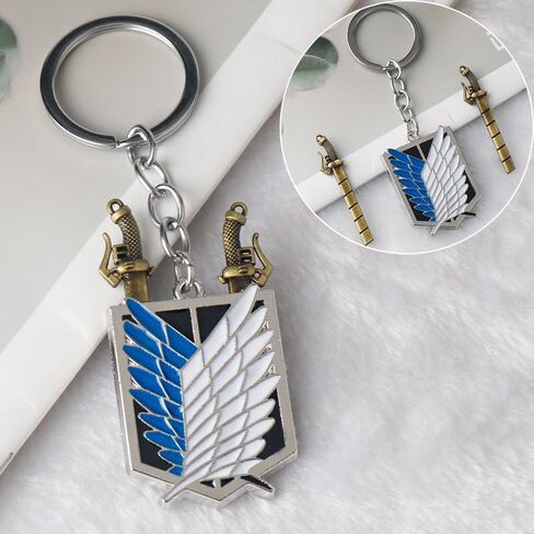 AOT Wings of Freedom Eren's Key Keychain - Shingeki No Kyojin Anime Chain - Gift for Men Women and Fans in Saudi Arabia