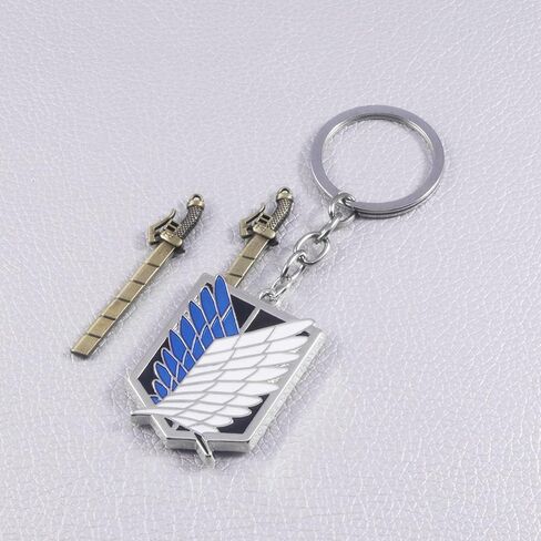 AOT Wings of Freedom Eren's Key Keychain - Shingeki No Kyojin Anime Chain - Gift for Men Women and Fans in Saudi Arabia