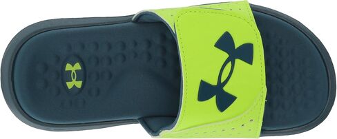 Under Armour Boys' Ignite Pro Slide, (001) Black / Black / White, 3, US in Saudi Arabia