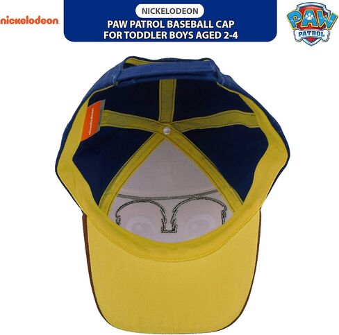 Nickelodeon Baseball Cap, Paw Patrol Marshall Adjustable Toddler Boy Hats for Kids, Blue-Chase, Ages 2-4 and Ages 4-7 in Saudi Arabia