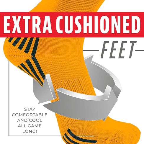 Franklin Sports Youth-Baseball + Softball Socks - Yellow-Baseball + Softball Knee Socks for Kids - Boys + Girls Tall Sports Socks - Youth Medium in Saudi Arabia