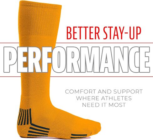 Franklin Sports Youth-Baseball + Softball Socks - Yellow-Baseball + Softball Knee Socks for Kids - Boys + Girls Tall Sports Socks - Youth Medium in Saudi Arabia