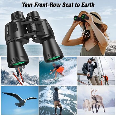 20x50 High Power Binoculars for Adults, Military Compact HD Professional/Daily Waterproof Binoculars Telescope for Bird Watching Travel Hunting Football Games Stargazing with Carrying Case and Strap in Saudi Arabia