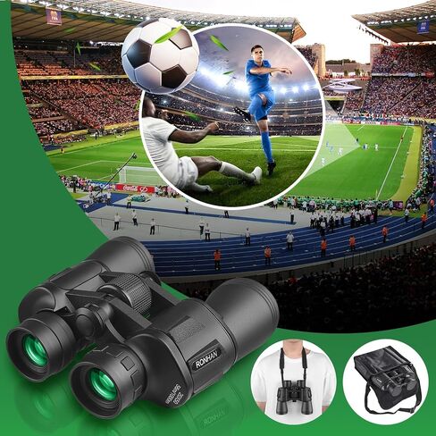 20x50 High Power Binoculars for Adults, Military Compact HD Professional/Daily Waterproof Binoculars Telescope for Bird Watching Travel Hunting Football Games Stargazing with Carrying Case and Strap in Saudi Arabia