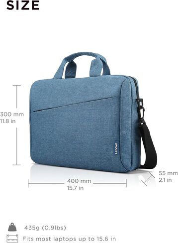 Lenovo Carrying Case T210, fits for 15.6-Inch Laptop and Tablet, Sleek Design, Durable and Water-Repellent Fabric, Business or School, GX40Q17230 Casual Toploader - Blue in Saudi Arabia