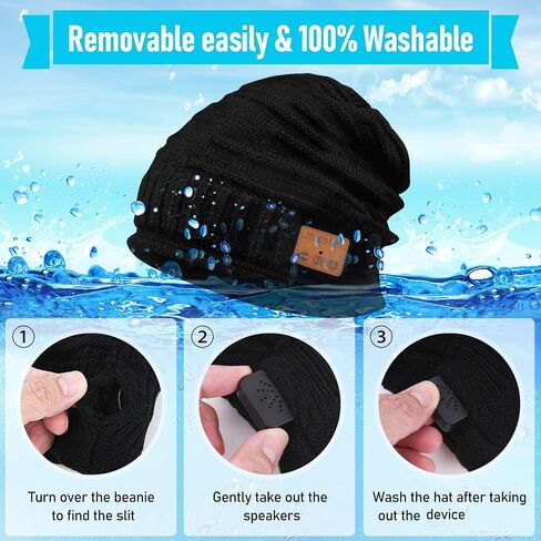 SMINIKER Wireless Beanie Hat Musical Hat for Outdoor Sports & Christmas Gifts for Teenagers Men and Women Grey in Kuwait