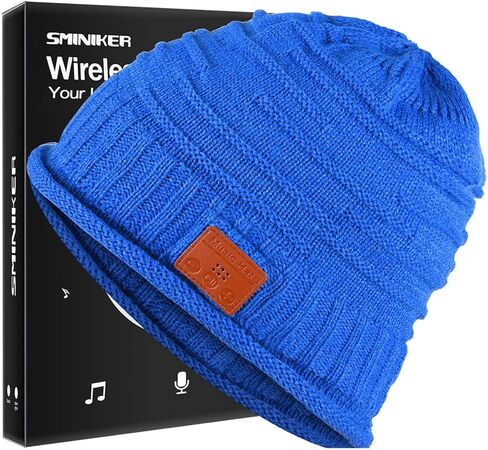 SMINIKER Wireless Beanie Hat Musical Hat for Outdoor Sports & Christmas Gifts for Teenagers Men and Women Grey in Kuwait