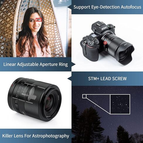 عدسة فيلتروكس AF 35 مم F1.8 زاوية واسعة بالتركيز التلقائي متوافقة مع كاميرات نيكون زد ماونت in Saudi Arabia