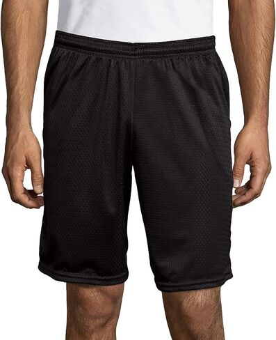 Hanes Sport Men's Mesh Pocket Shorts, Men’s Performance Gear Shorts, Men’s Athletic Shorts, 9" Inseam in Kuwait