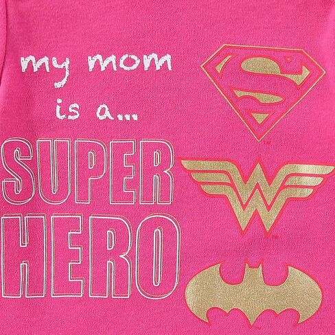 WARNER BROS DC Comics Girls’ Short Sleeve Bodysuit 5 Pack for Newborn and Infant – Purple/Pink/White/Blue/Red in Saudi Arabia