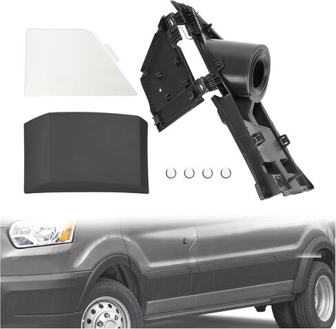 KUAFU Fuel Filler Door Housing Pocket Hinge w/White Cover Compatible with 2015-2023 Ford Transit Van 150 250 350 HD Replacement for CK4Z-5427936-A CK4Z-61405A26-B Gas Tank Filler Pipe Assembly Kit in Kuwait