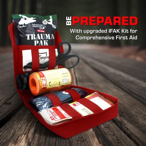 Premium IFAK Trauma First Aid Kit - Military Combat Tactical Molle - Active Shooter Kit with SOF Tourniquet, Vented Chest Seal, Emergency Bleeding Control - Black - FSA/HSA Eligible in Kuwait