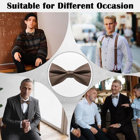 Solid Color Pre-tied Bow Ties Adjustable Bowtie for Men for Wedding Party Business School Daily Use in Saudi Arabia