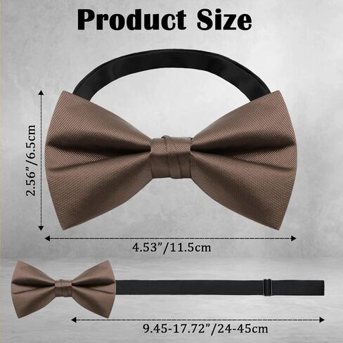 Solid Color Pre-tied Bow Ties Adjustable Bowtie for Men for Wedding Party Business School Daily Use in Saudi Arabia