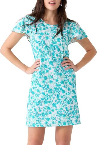 Cabana Life Ruffle Short Sleeve Dress - 50+ UPF Sun Protection Resort Wear, Casual Sun Dress in Kuwait