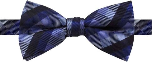 Jacob Alexander Men's Plaid Pre-Tied Banded Bow Tie in Saudi Arabia