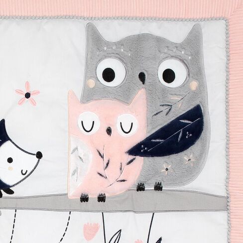Lambs & Ivy Painted Forest 4-Piece Crib Bedding Set - Gray, Beige, White in Saudi Arabia