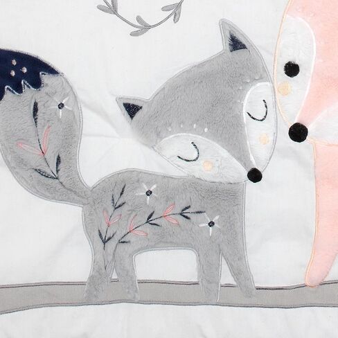 Lambs & Ivy Painted Forest 4-Piece Crib Bedding Set - Gray, Beige, White in Saudi Arabia