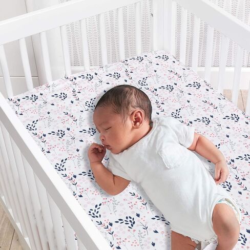 Lambs & Ivy Painted Forest 4-Piece Crib Bedding Set - Gray, Beige, White in Saudi Arabia