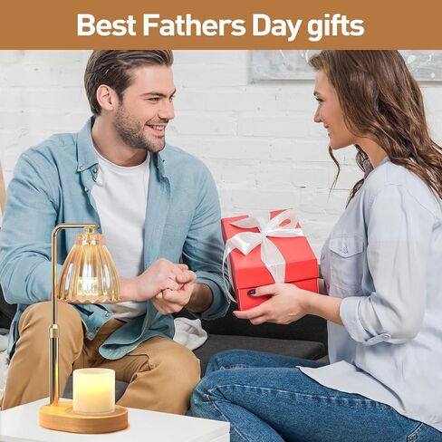 Apsaras USA Candle Warmer Lamp مع مؤقت ، شمعة قابلة للتعديل دافئة ، قابلة للضايق ، ديكور المنزل ، مصباح أكثر دفئًا للشمع للشموع الجرة مع مصابيح 2 وقاعدة خشبية للزهرة الحياة ، صندوق هدايا لها (TD1290) in Kuwait
