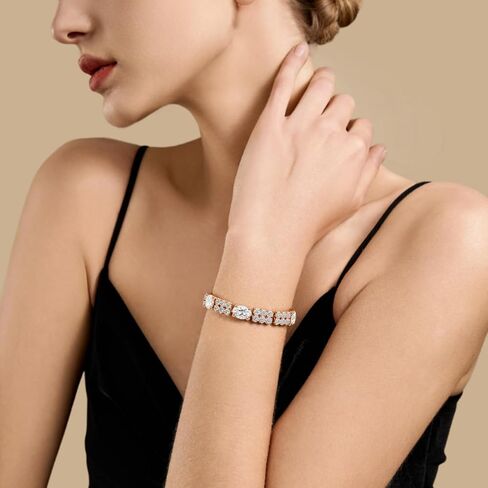 سوار أخضر/أحمر/أزرق/أبيض أبدي مع الأحجار الكريمة الزركونيا المكعبة للنساء للهدية. in Kuwait