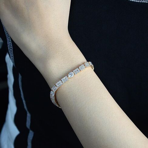 سوار أخضر/أحمر/أزرق/أبيض أبدي مع الأحجار الكريمة الزركونيا المكعبة للنساء للهدية. in Kuwait