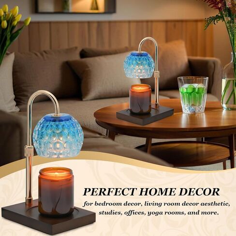 Candle Warmer Lamp, Electric Candle Warmer, Gifts for Mom, Bedroom Home Decor Dimmable with 2 Bulbs Compatible with Jar Candles Lamps Round in Kuwait
